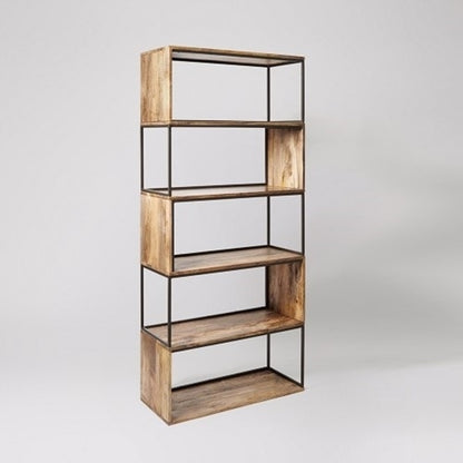 Solid Wood Book Case In Natural Finish