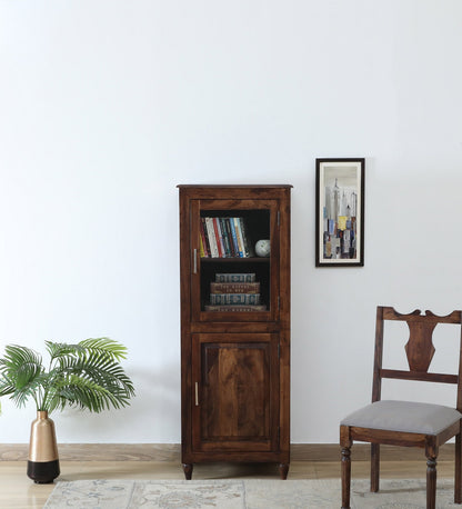 Solid Wood Book Case In Provincial Teak Finish