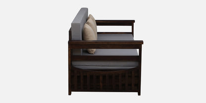 Dink - Sheesham Wood Pull Out 3 Seater Sofa Cum Bed In Provincial Teak Finish With Storage