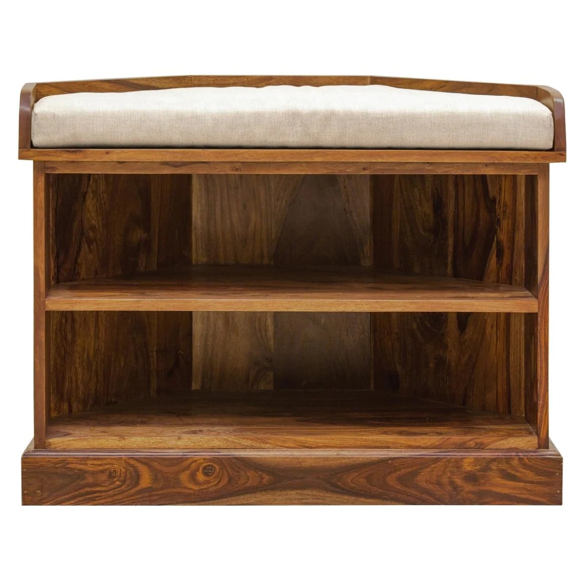 Solid Wood Shoe Rack In Natural Finish