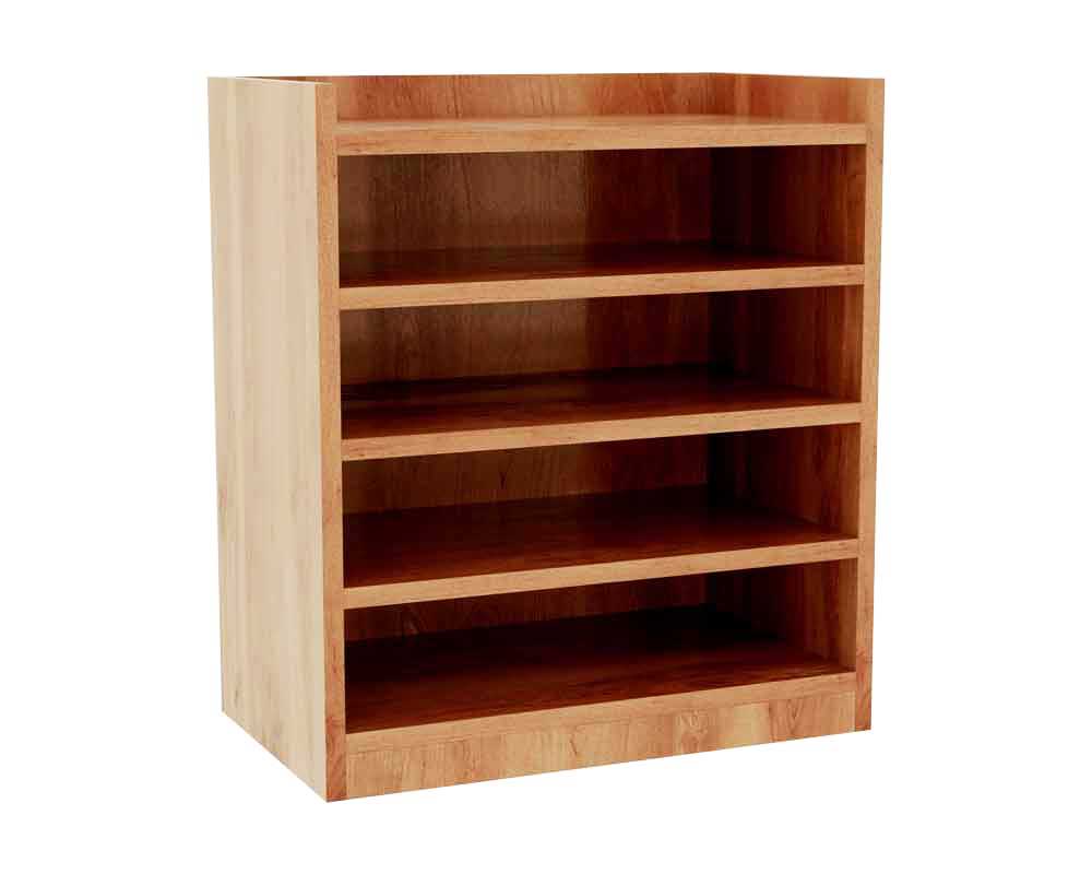 Solid Wood Shoe Rack In Wine Oak Finish