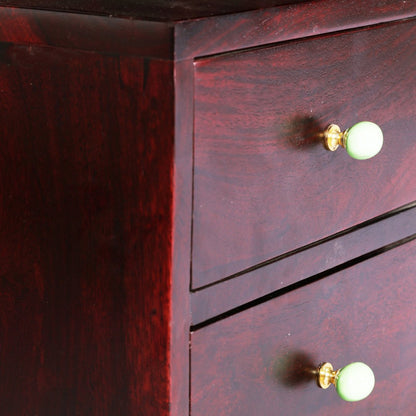 Solid Wood Shoe Rack In Mahogany Finish