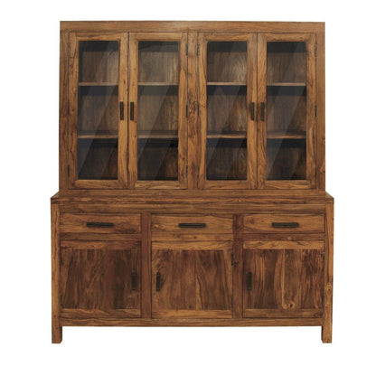 Solid Wood Crockery Unit In Honey Finish