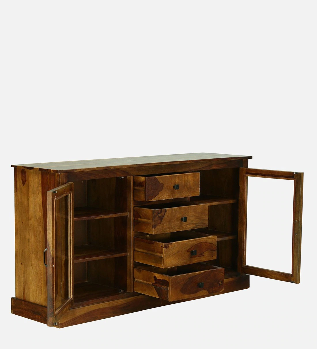 Solid Wood Crockery Unit In Provincial Teak Finish