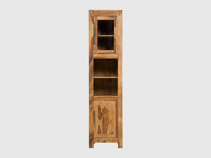 Solid Wood Crockery Unit In Brown Finish