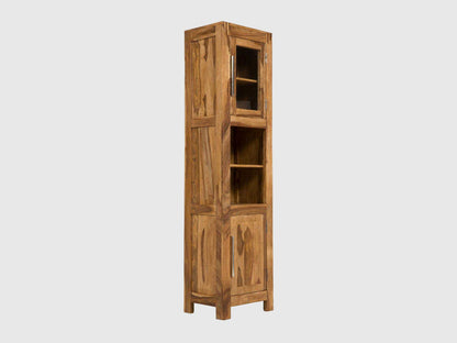 Solid Wood Crockery Unit In Brown Finish