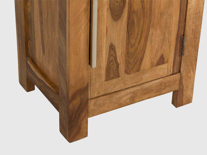 Solid Wood Crockery Unit In Brown Finish