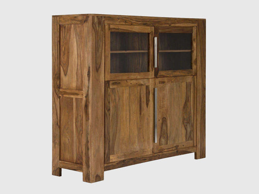 Solid Wood Crockery Unit In Teak Finish