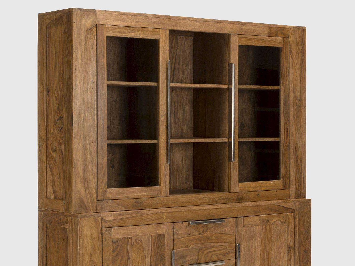 Solid Wood Crockery Unit In Teak Finish