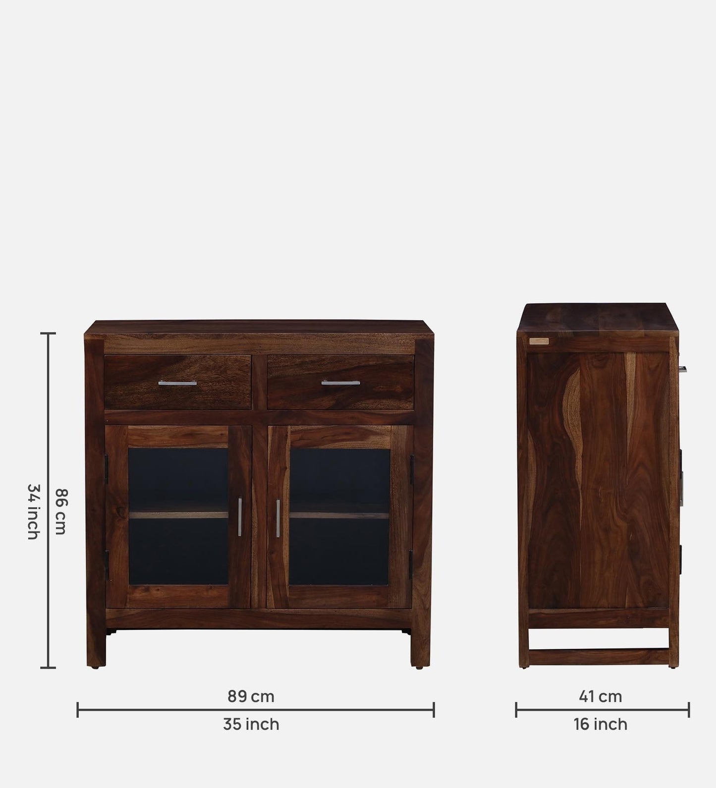 Solid Wood Crockery Unit In Provincial Teak Finish