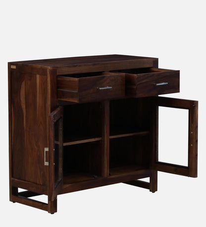 Solid Wood Crockery Unit In Provincial Teak Finish