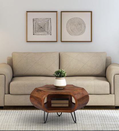 Roster - Sheesham Wood Coffee Table In Natural Polish Shade