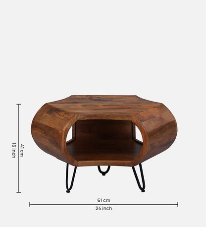 Roster - Sheesham Wood Coffee Table In Natural Polish Shade