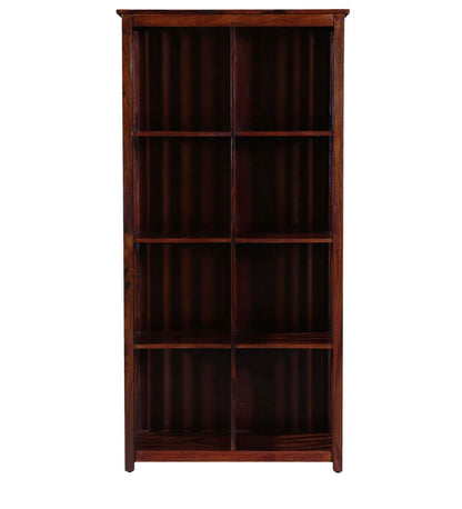 Adolph Solid Wood Bookshelf Storage Organizer - Walnut