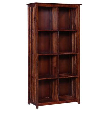 Adolph Solid Wood Bookshelf Storage Organizer - Walnut