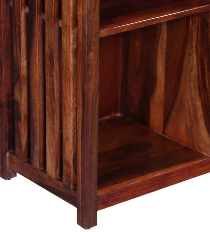 Adolph Solid Wood Bookshelf Storage Organizer - Walnut