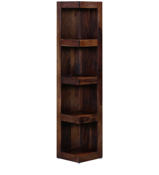 Rey Bookshelf Storage Organizer Solid Sheesham Wood - Walnut