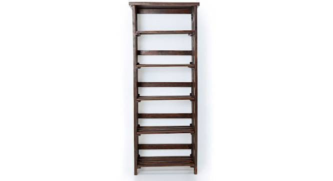 Santino Bookshelf Storage Organizer In Walnut Polish