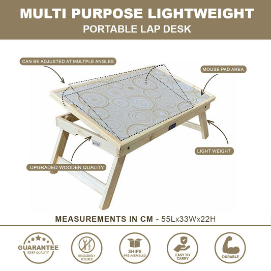 Wooden Portable Laptop Study and Multipurpose Table (22" x 13")