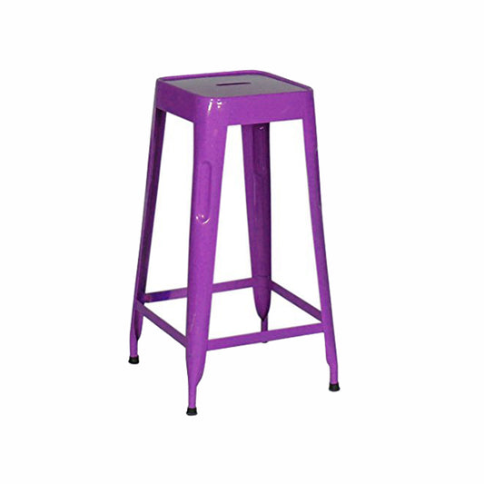 Stylo Metal Powder Coated Bar Stool - Purple