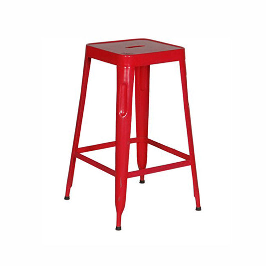 Stylo Metal Powder Coated Bar Stool - Red