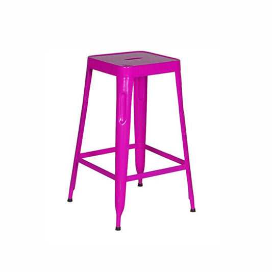 Stylo Metal Powder Coated Bar Stool - Magenta