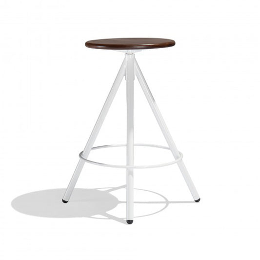 Liam Metal Bar Stool - White