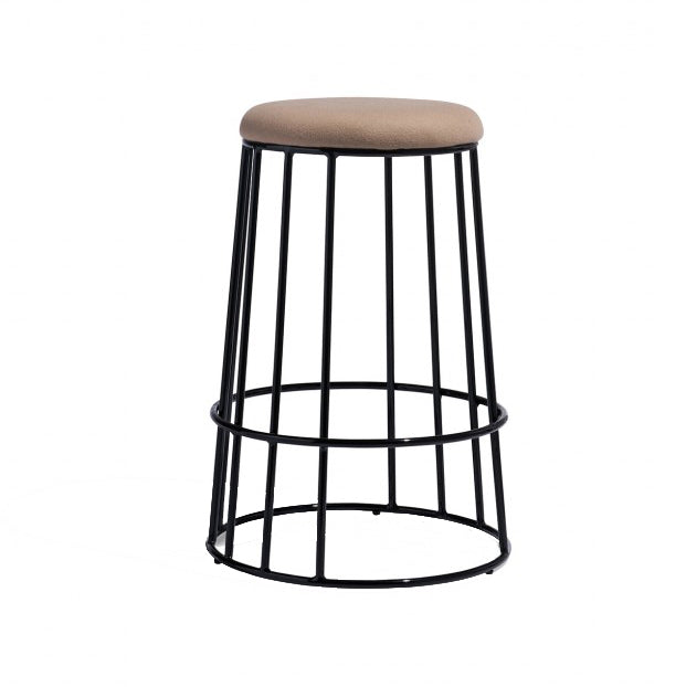 Iwan Metal Bar Stool With Upholstered Seat Top