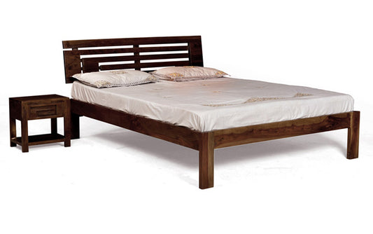 Bristol Sheesham Wood King Bed - Walnut Finish