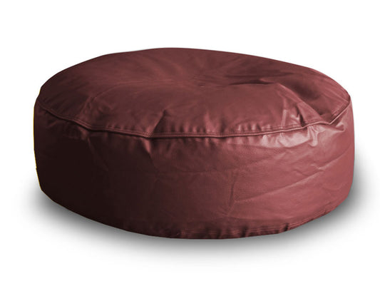 XL Round Floor Cushion With Beans - Maroon