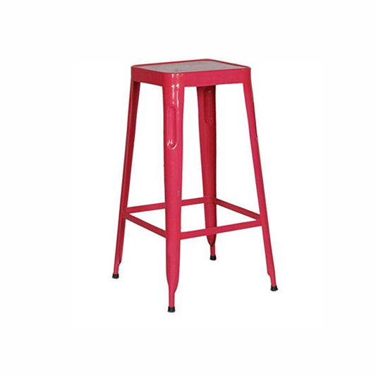 Stylo Metal Bar Stool - Red