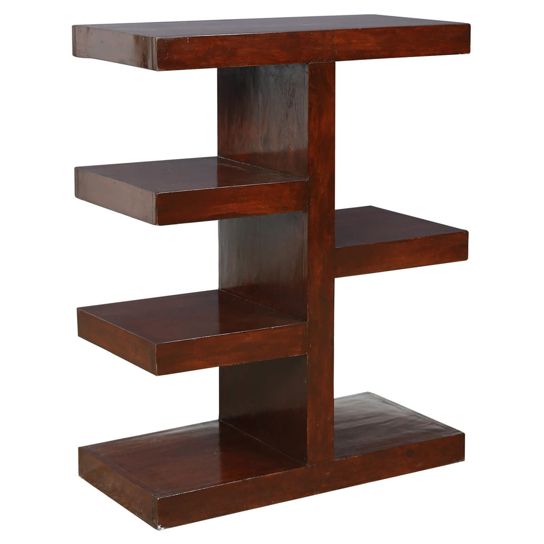 Vale Solid Wood Bookshelf - Teak Finish