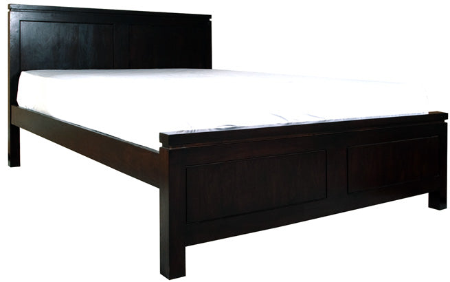 Dublin Solid Wood King Bed - Walnut Finish