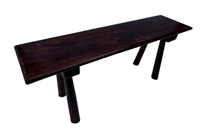 Oliver Solid Wood Bench - Walnut Polish Finish