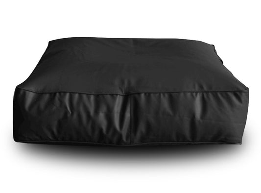 XL Floor Cushion With Beans - With Beans Square - Black