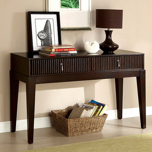 Melanie - Solid Wood Console Table - Dark Walnut Finish