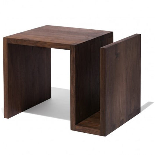 Qotho - Solid Wood Side Table - Walnut