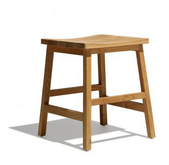 Hallie Solid Wood Stool - Natural Polish Finish