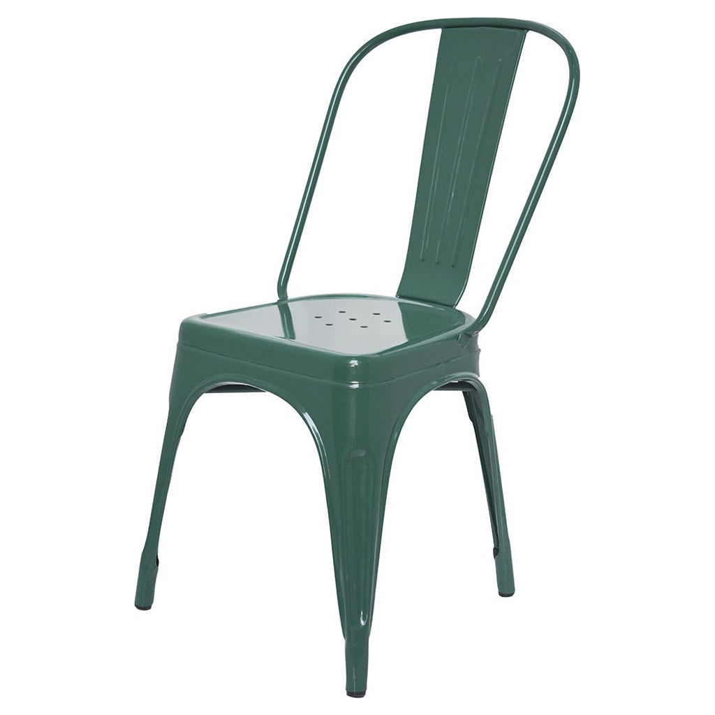 Silver Stylo Chair - Dark Green