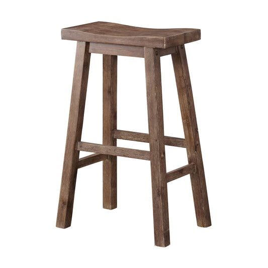 Slack Solid Wood Stool In Natural Polish