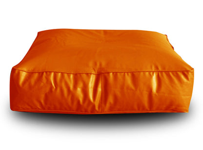 XL Floor Cushion With Beans - Square - Orange