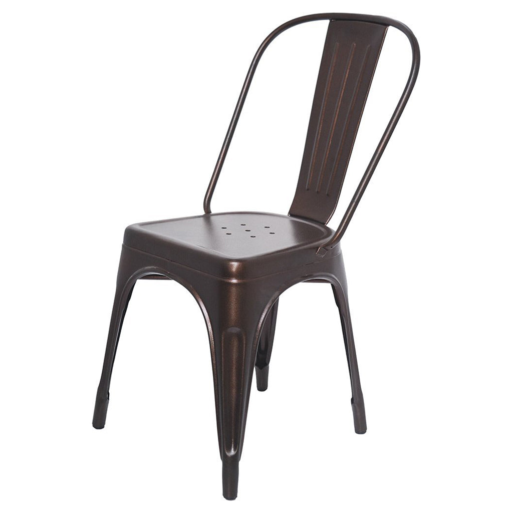 Stylo Powder Coated Metal Chair - Mat Antique