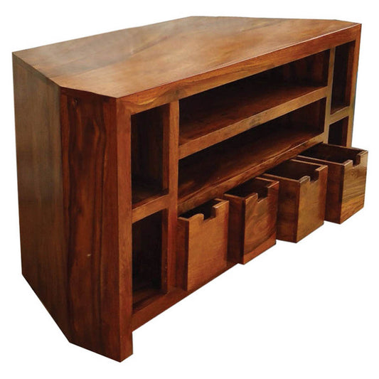 Ben - Solid Wood TV Stand With Storage