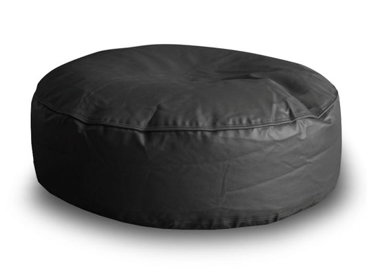 XL Round Floor Cushion With Beans - Grey