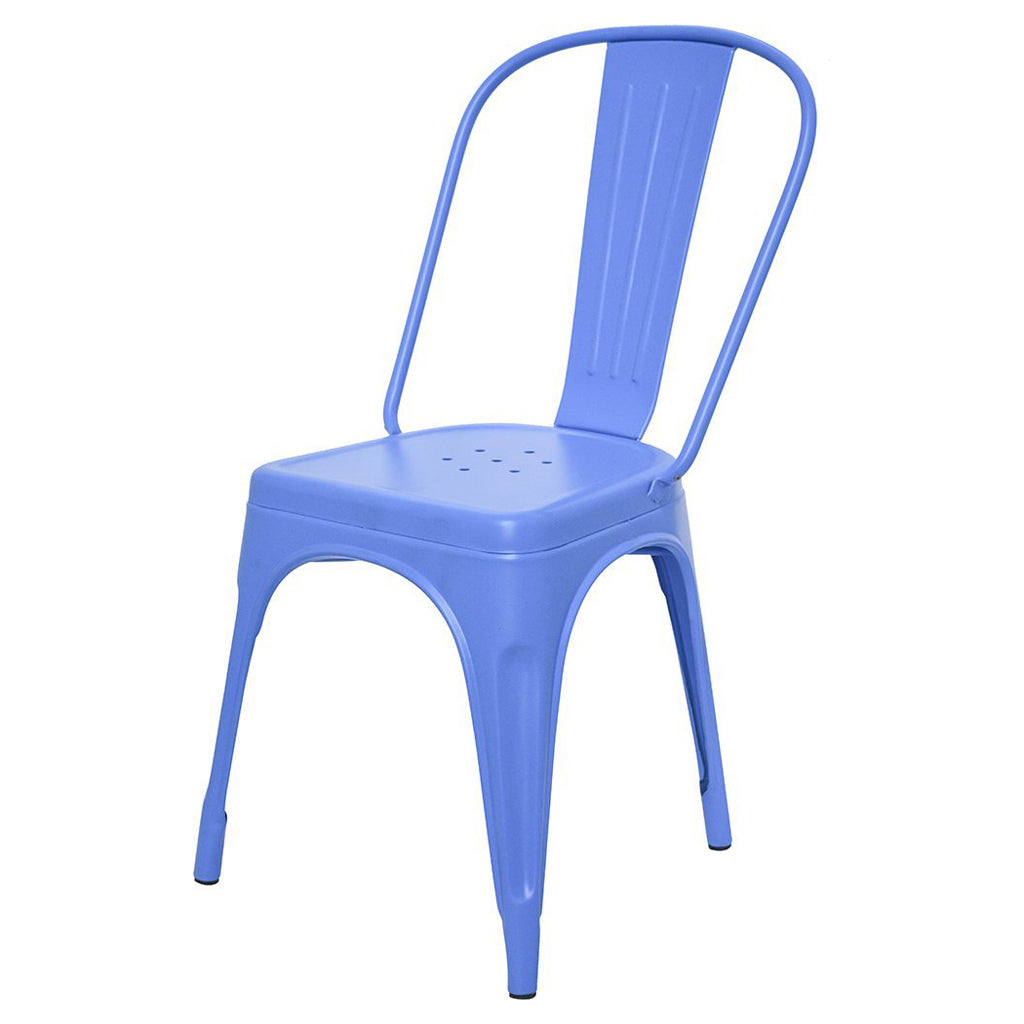 Stylo Powder Coated Metal Chair - Sky Blue