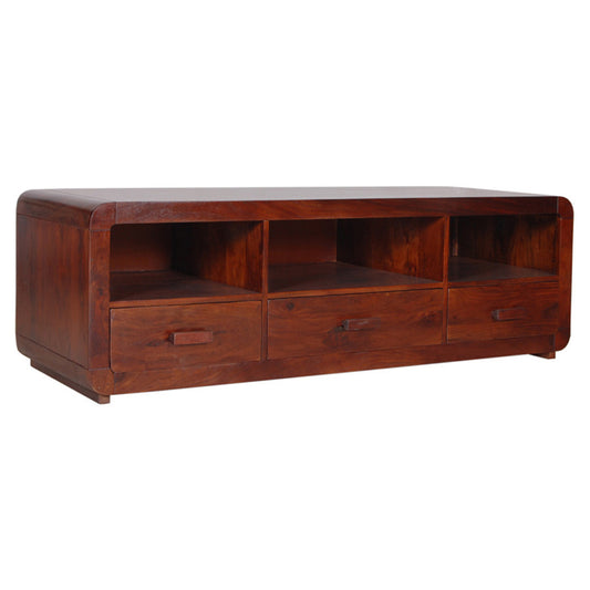 Grace - Solid Wood TV Cabinet - Teak Finish