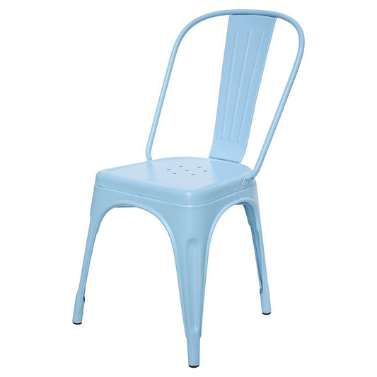 Stylo Powder Coated Metal Chair - Light Blue