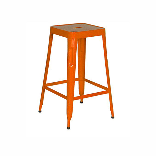 Stylo Metal Bar Stool - Orange