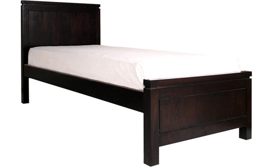 Dublin Solid Wood Single Bed In Walnut Polish Finish