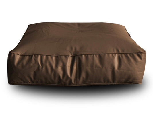 Brown XL Floor Cushion With Beans - Square - Chocolate